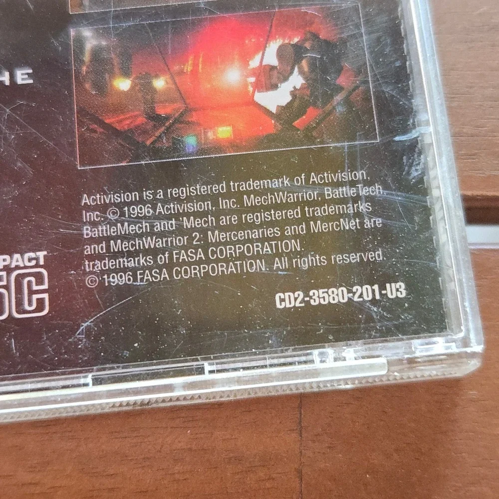 VTG MechWarrior 2 Mercenaries PC Game Activision Red Disc Windows 95 MS DOS 1996
